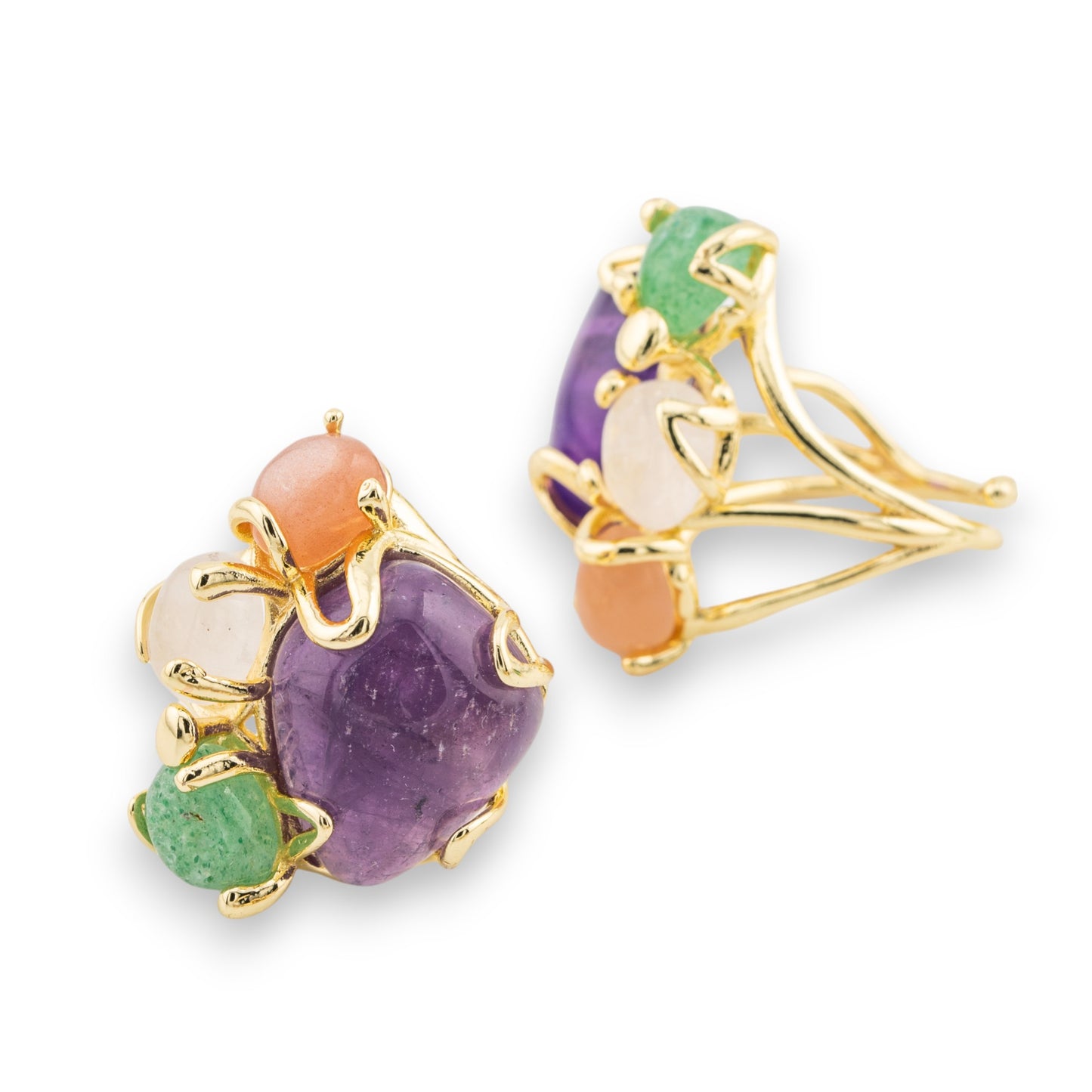 Anello Aurora in Bronzo con Pietre Naturali – Eleganza e Armonia a Ogni Flessibilità