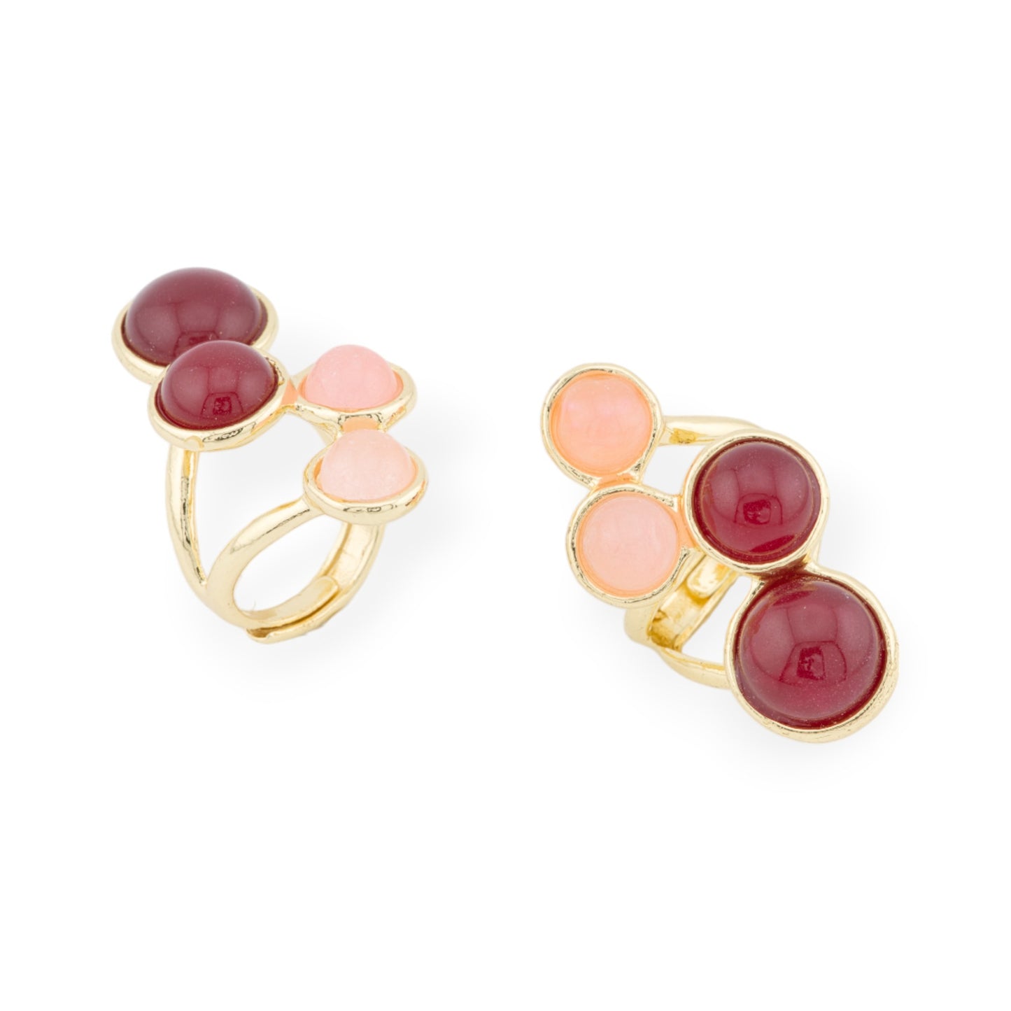 Elegant Bronze Ring with Hard Stones: a Unique Adjustable Jewel