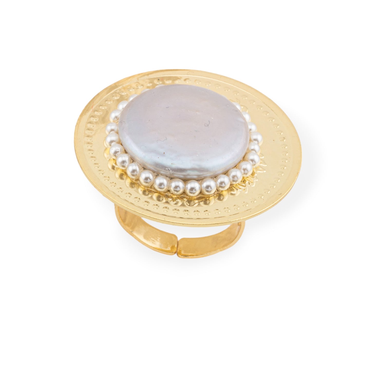 Anello Elegante in Bronzo con Perle di Fiume – Un Gioiello Unico per Ogni Occasione