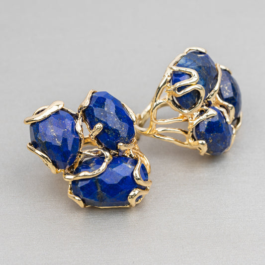 Aurora Ring in Gilded Bronze with Hard Stones - Unique Fantasy and Style