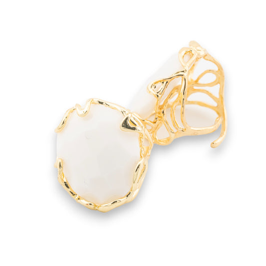 AURORA-1 Ring in Gilded Bronze with Hard Stones - Artisan Elegance for You