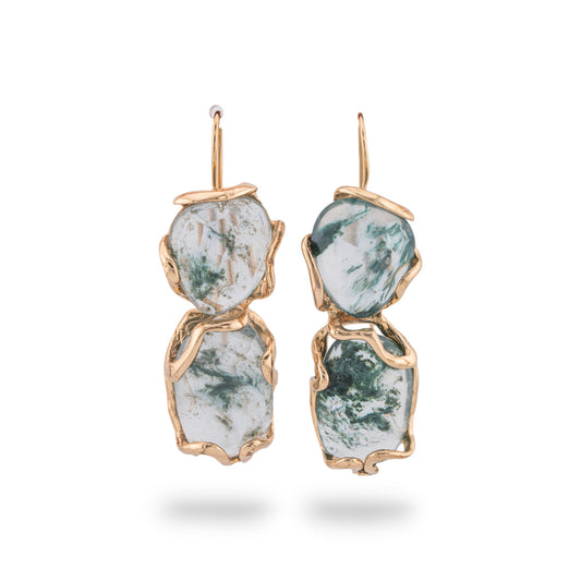 Bronze Cat Eye Monachella Earrings – Eleganza Ghost 16x44mm