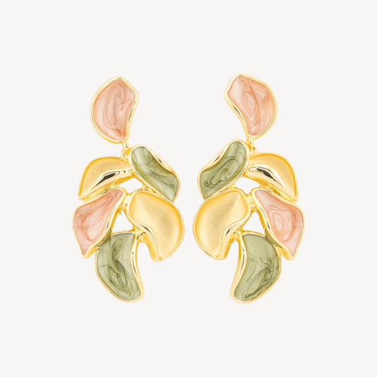 Isabella Collection Elegant Enamel Earrings – Unique Refinement in 1 Pair